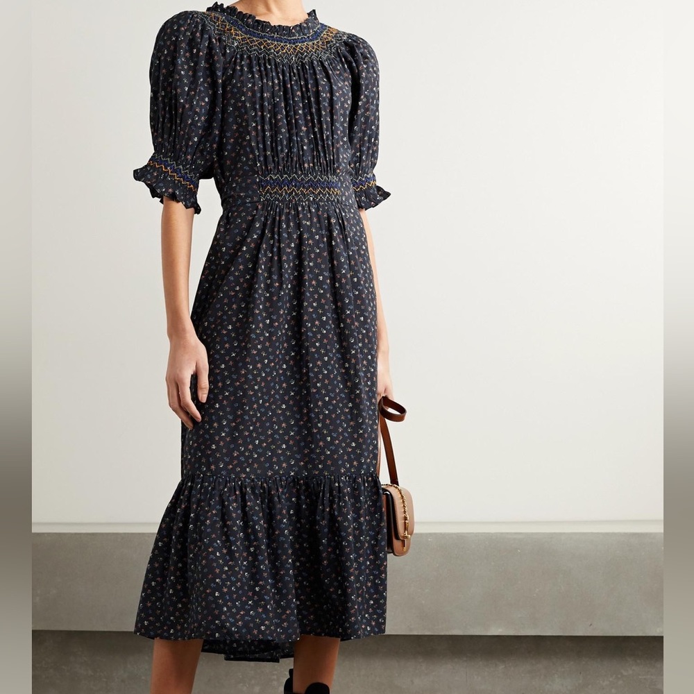 Doen Isidore Dress in Black Parc Monceau Floral